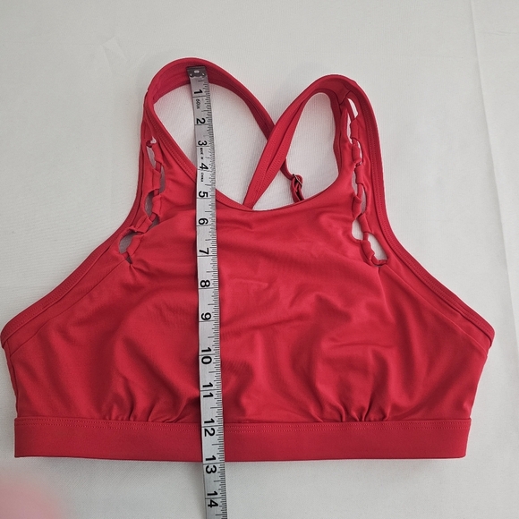Athleta High Neck Loop Bikini Swim Top 34B/C Criss Cross Back - Picture 10 of 10